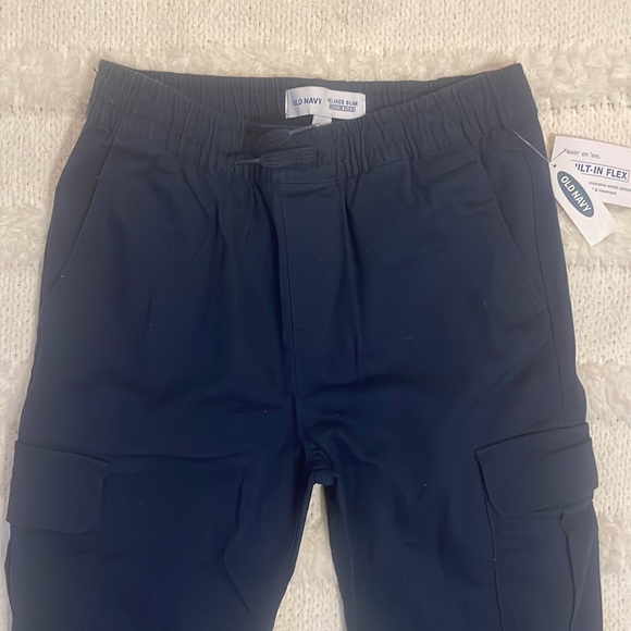 Old Navy Blue built in flex relaxed slim pull on cargo pants boys size XL 14-16 - Picture 2 of 16